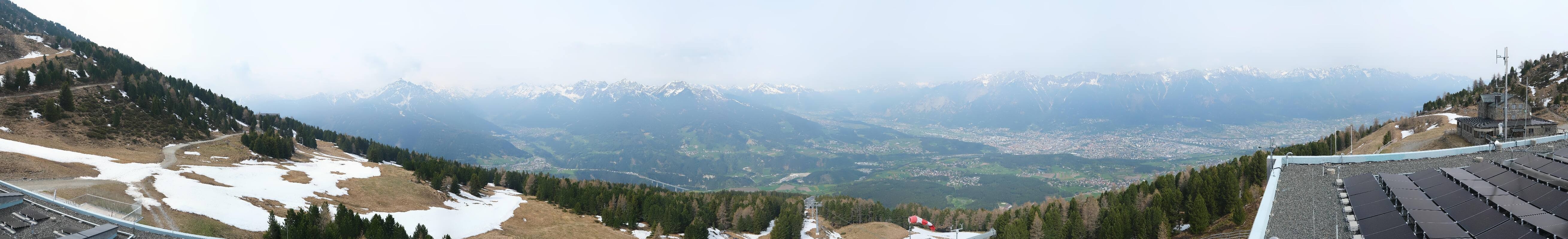 Archiv Foto Webcam Patscherkofel - Blick auf Innsbruck