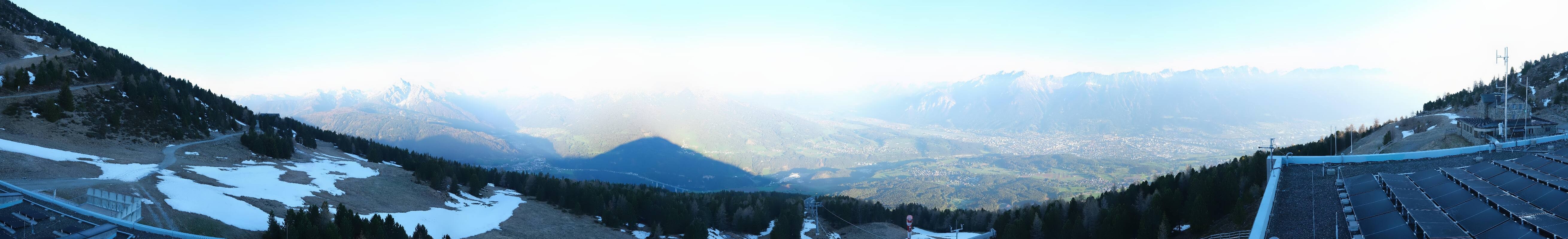 Archiv Foto Webcam Patscherkofel - Blick auf Innsbruck