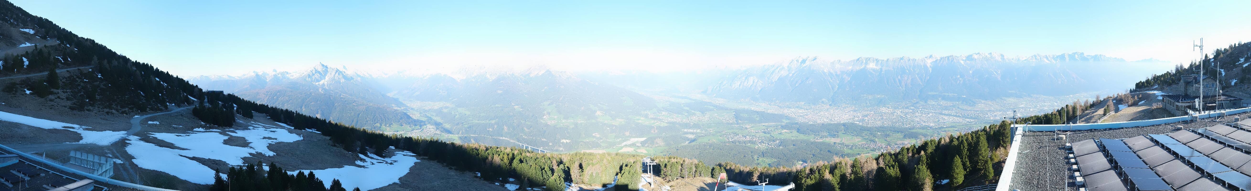 Archiv Foto Webcam Patscherkofel - Blick auf Innsbruck