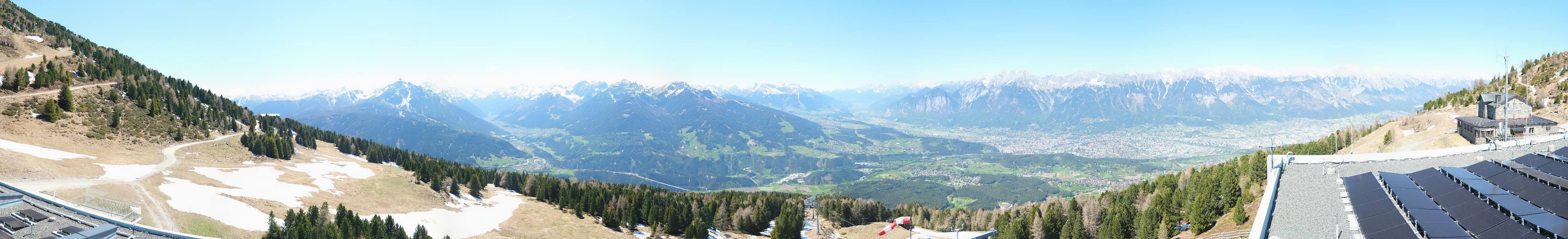 Archiv Foto Webcam Patscherkofel - Blick auf Innsbruck