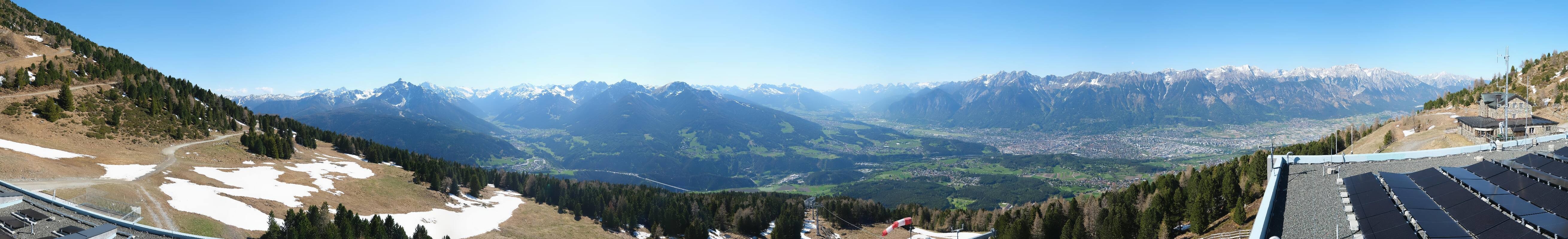 Archiv Foto Webcam Patscherkofel - Blick auf Innsbruck