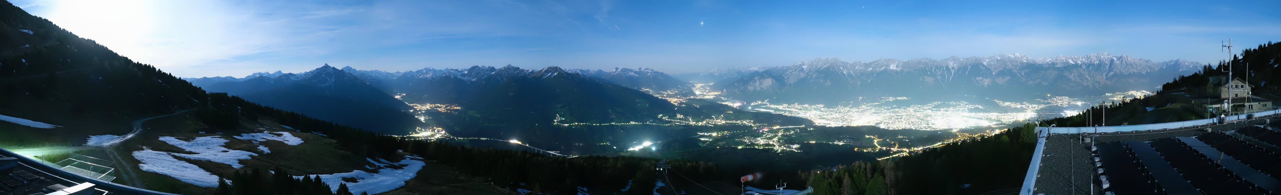 Archiv Foto Webcam Patscherkofel - Blick auf Innsbruck