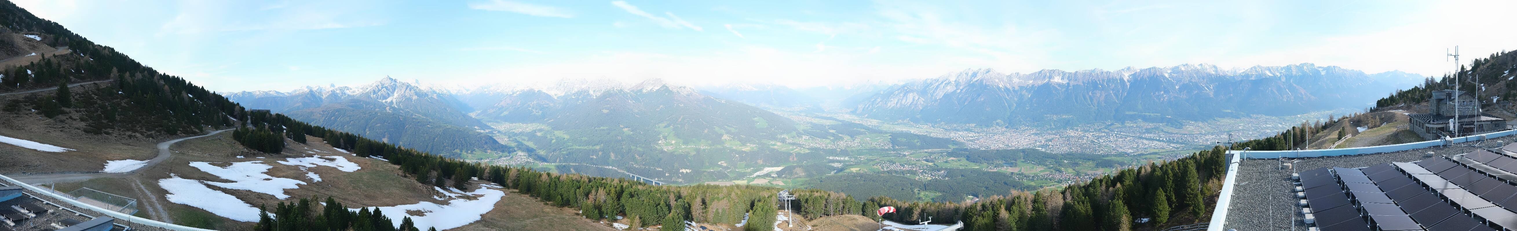 Archiv Foto Webcam Patscherkofel - Blick auf Innsbruck