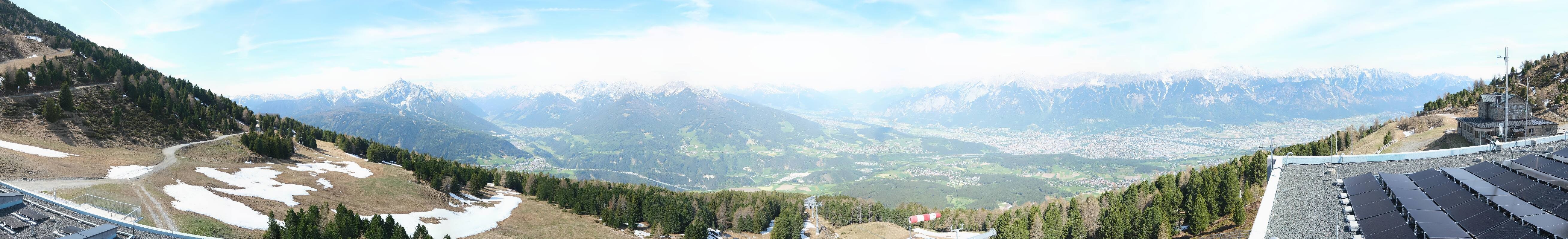 Archiv Foto Webcam Patscherkofel - Blick auf Innsbruck