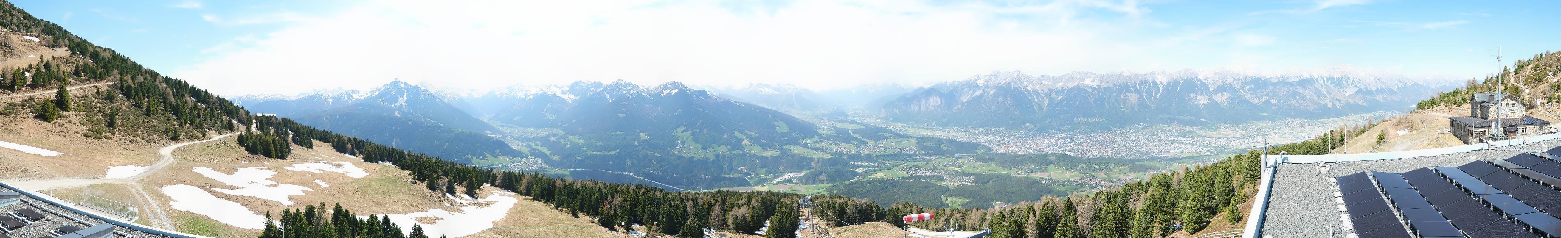 Archiv Foto Webcam Patscherkofel - Blick auf Innsbruck