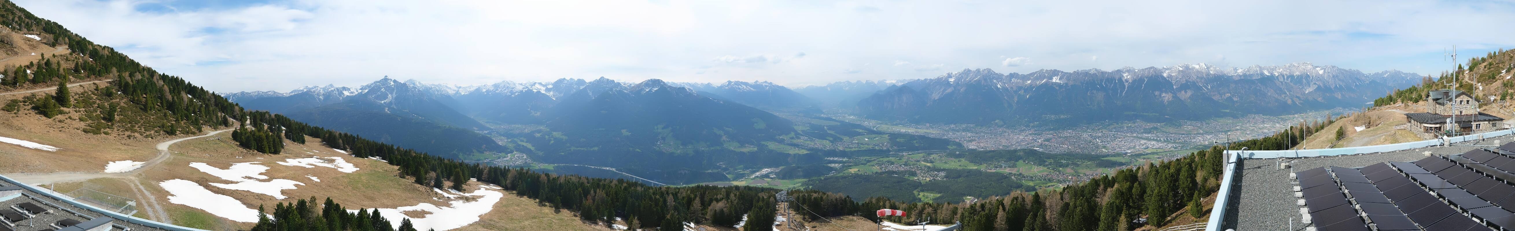 Archiv Foto Webcam Patscherkofel - Blick auf Innsbruck
