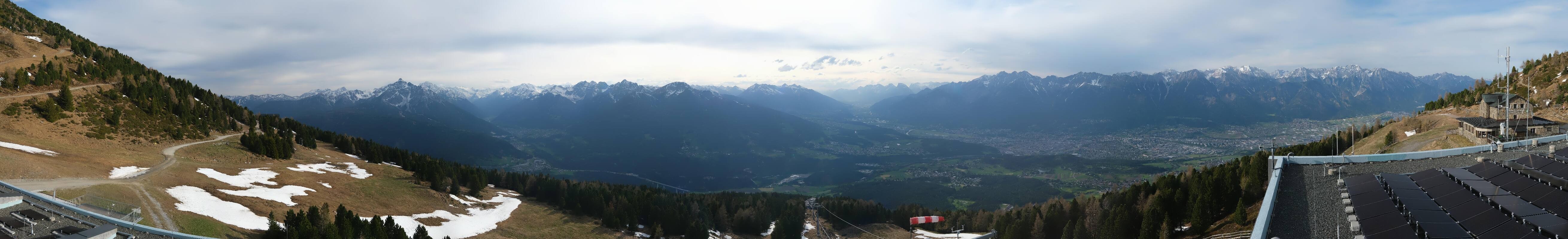 Archiv Foto Webcam Patscherkofel - Blick auf Innsbruck