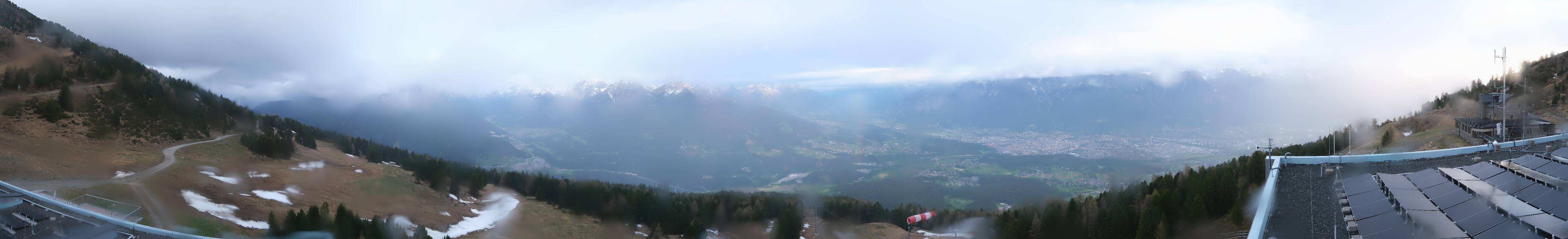 Archiv Foto Webcam Patscherkofel - Blick auf Innsbruck