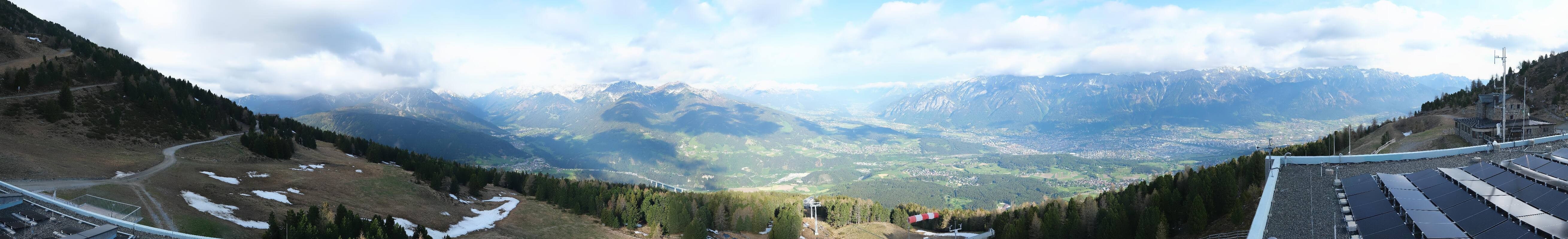 Archiv Foto Webcam Patscherkofel - Blick auf Innsbruck