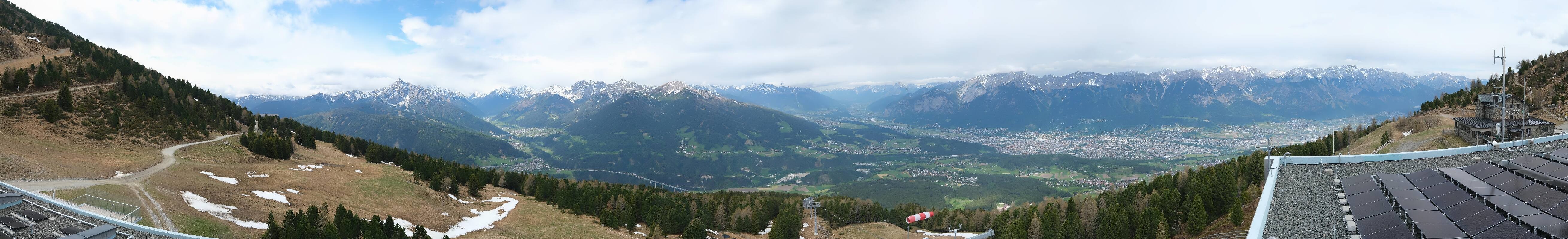 Archiv Foto Webcam Patscherkofel - Blick auf Innsbruck