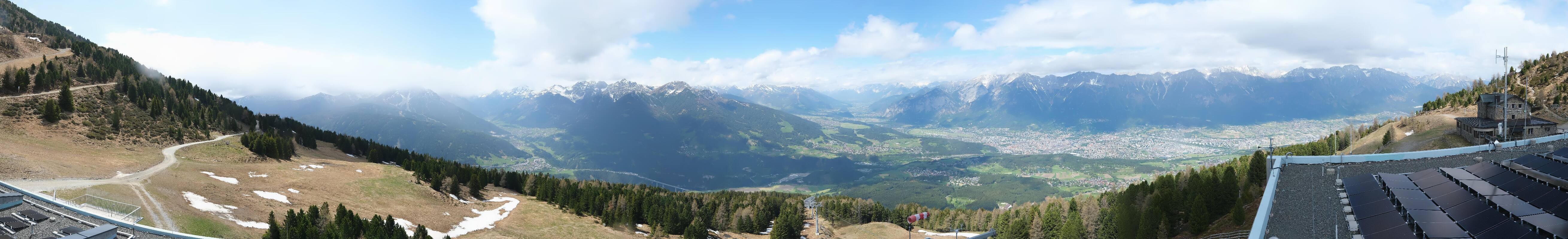 Archiv Foto Webcam Patscherkofel - Blick auf Innsbruck
