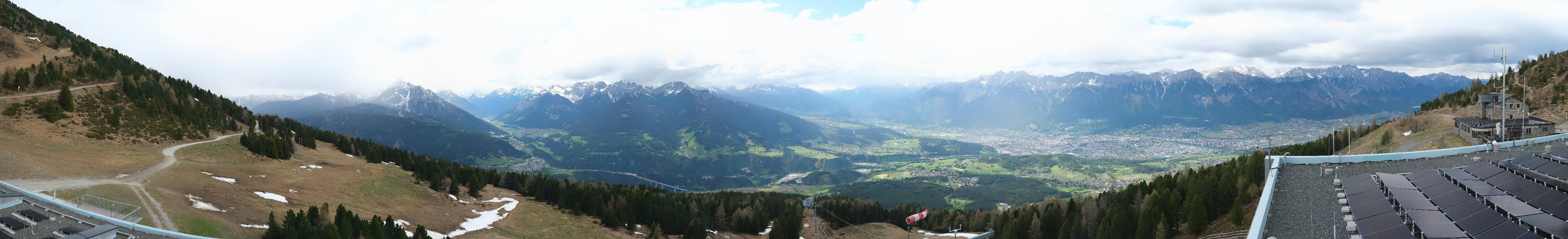 Archiv Foto Webcam Patscherkofel - Blick auf Innsbruck