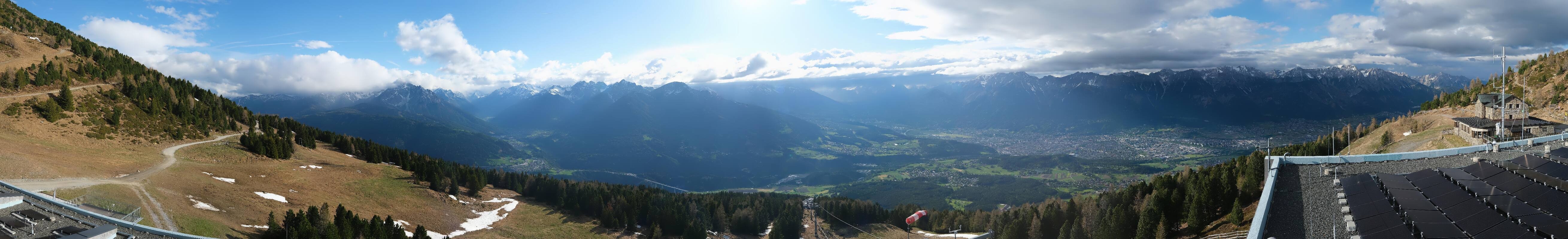 Archiv Foto Webcam Patscherkofel - Blick auf Innsbruck