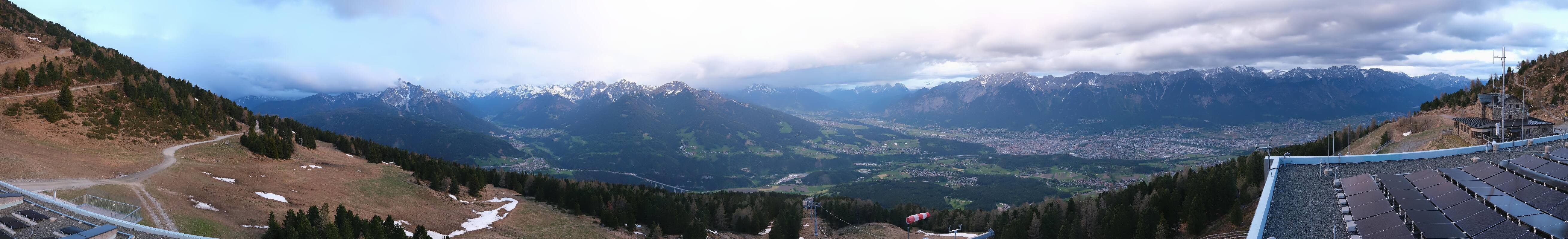 Archiv Foto Webcam Patscherkofel - Blick auf Innsbruck