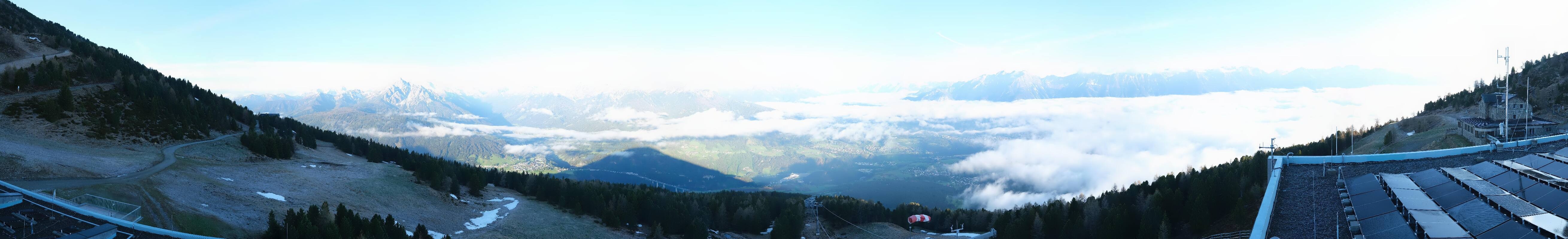 Archiv Foto Webcam Patscherkofel - Blick auf Innsbruck