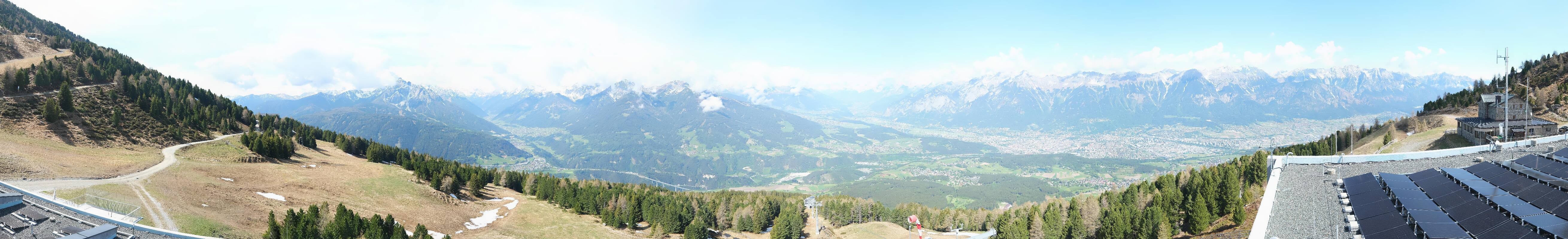 Archiv Foto Webcam Patscherkofel - Blick auf Innsbruck