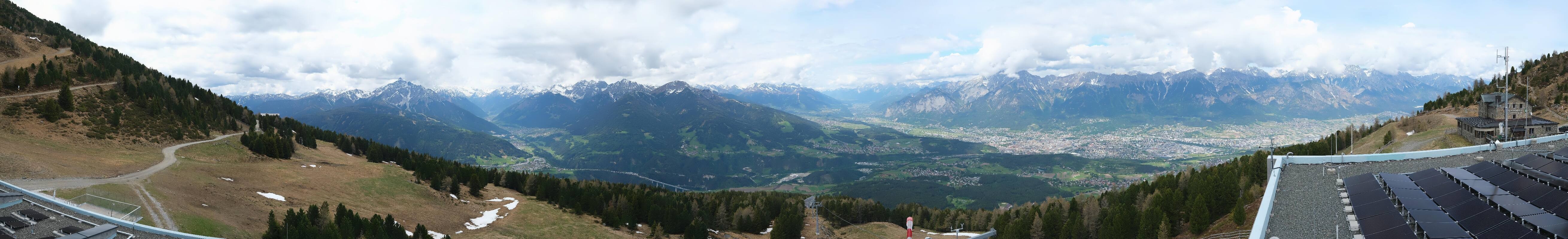 Archiv Foto Webcam Patscherkofel - Blick auf Innsbruck