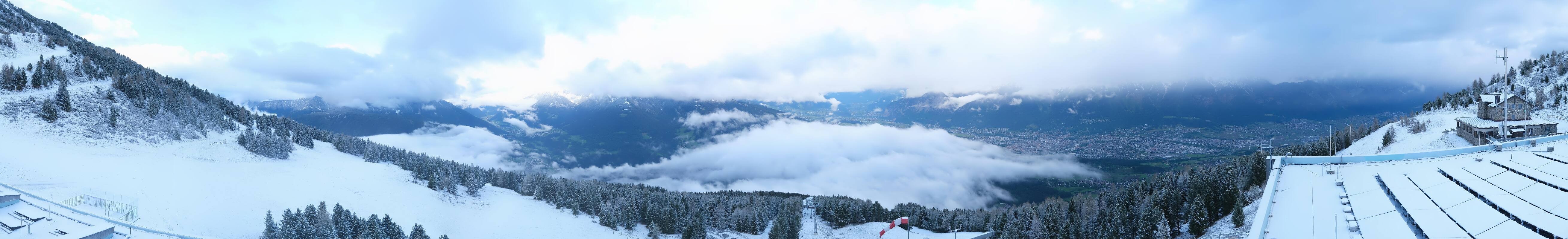 Archiv Foto Webcam Patscherkofel - Blick auf Innsbruck
