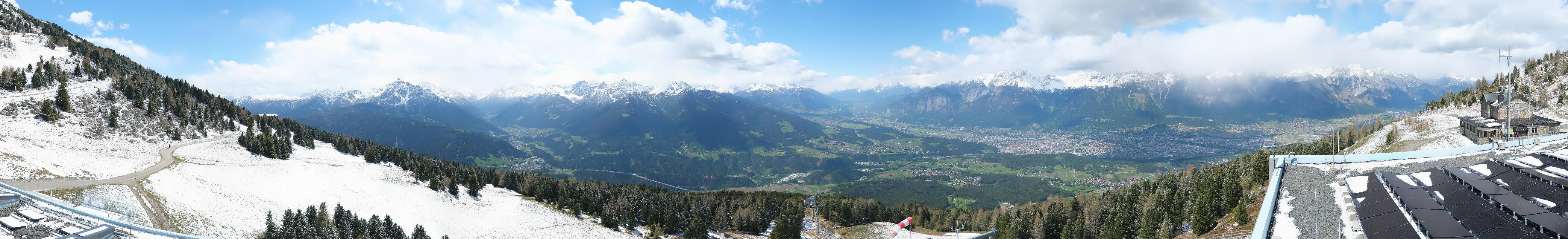 Archiv Foto Webcam Patscherkofel - Blick auf Innsbruck