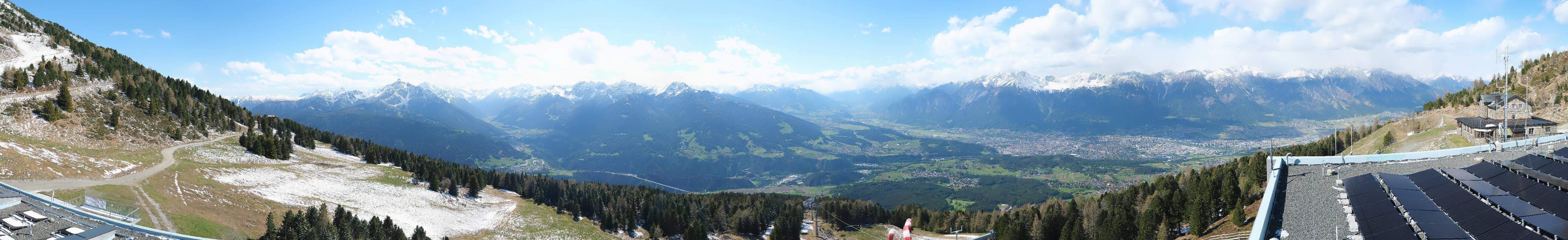 Archiv Foto Webcam Patscherkofel - Blick auf Innsbruck