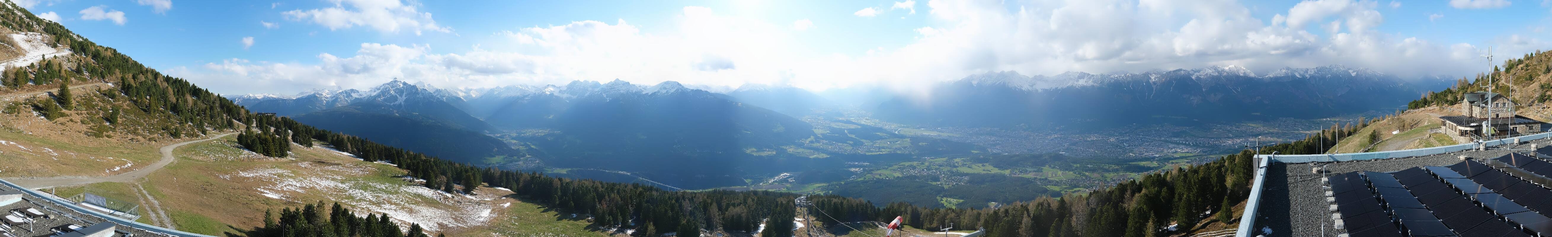Archiv Foto Webcam Patscherkofel - Blick auf Innsbruck