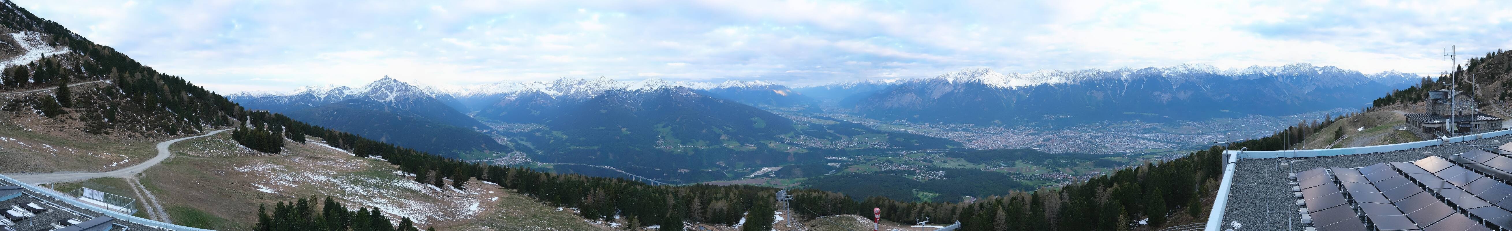 Archiv Foto Webcam Patscherkofel - Blick auf Innsbruck