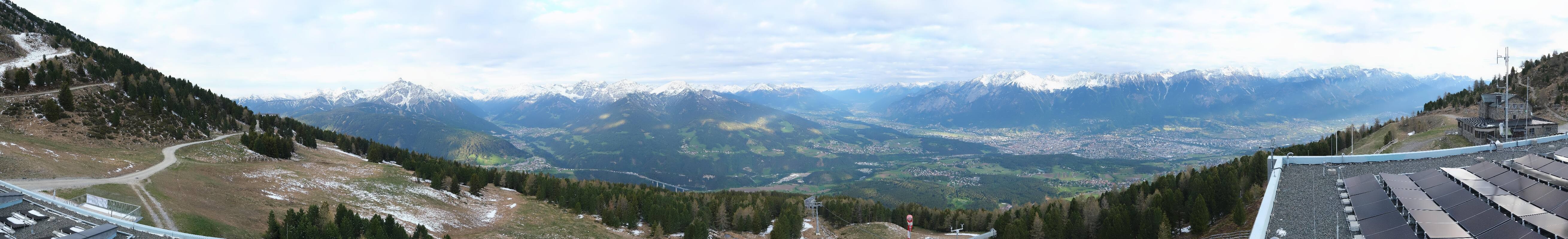 Archiv Foto Webcam Patscherkofel - Blick auf Innsbruck