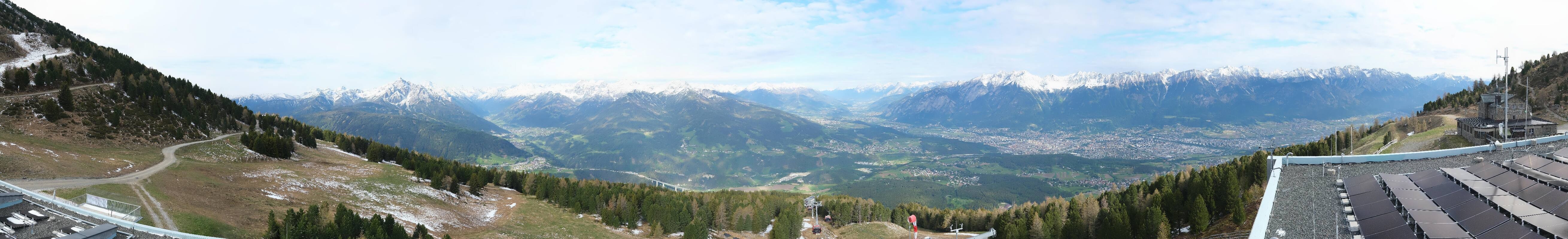 Archiv Foto Webcam Patscherkofel - Blick auf Innsbruck