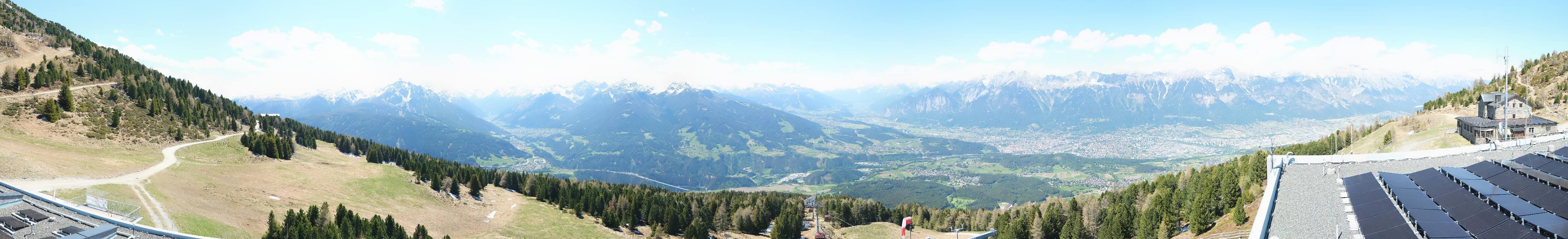 Archiv Foto Webcam Patscherkofel - Blick auf Innsbruck