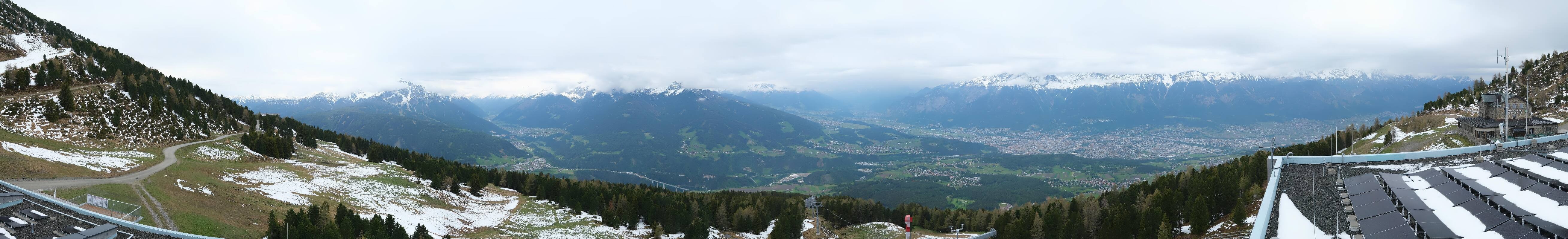 Archiv Foto Webcam Patscherkofel - Blick auf Innsbruck