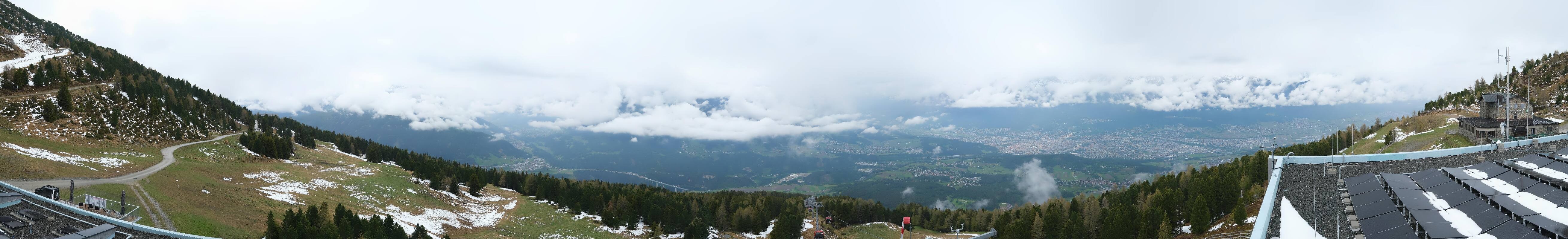 Archiv Foto Webcam Patscherkofel - Blick auf Innsbruck
