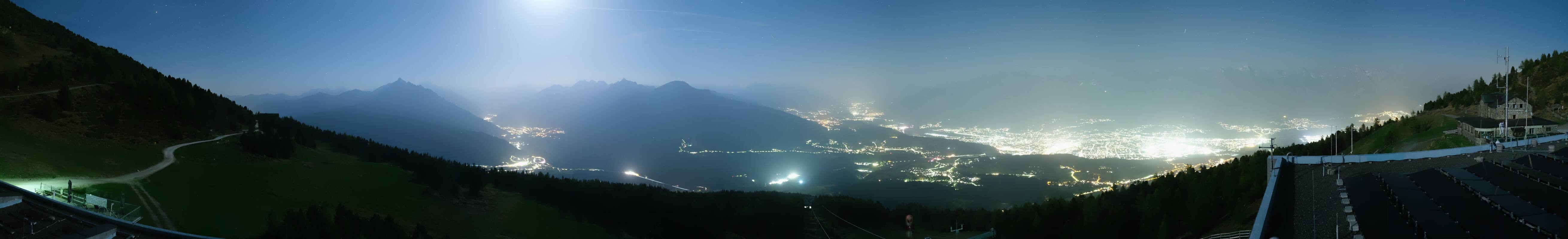 Archiv Foto Webcam Patscherkofel - Blick auf Innsbruck
