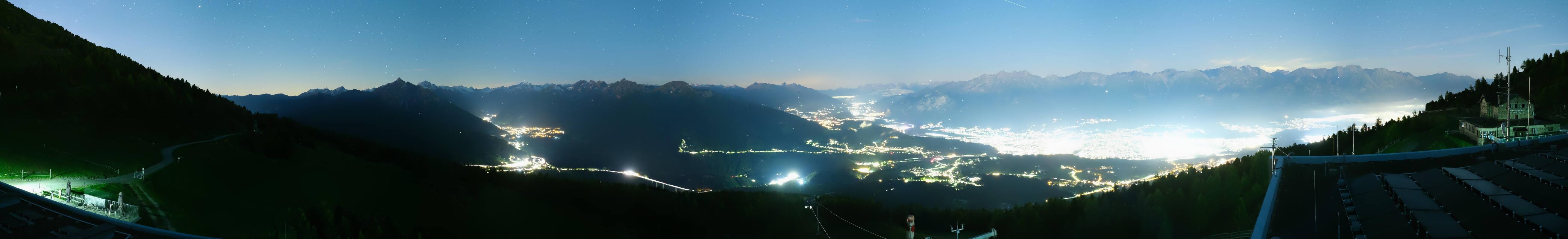 Archiv Foto Webcam Patscherkofel - Blick auf Innsbruck