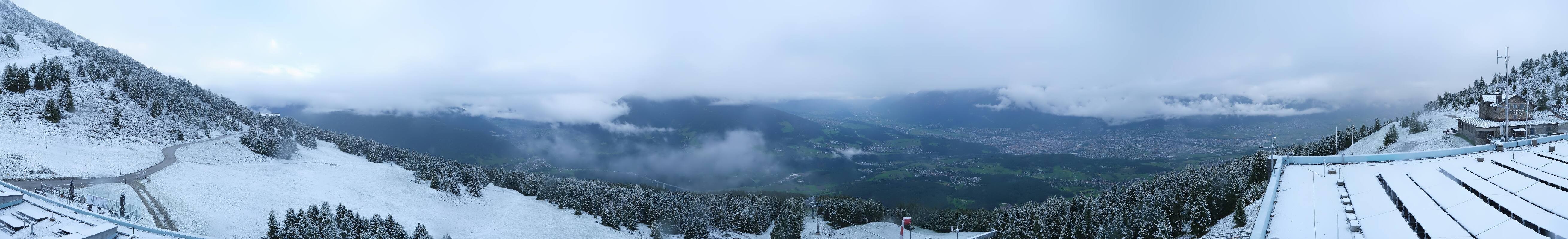 Archiv Foto Webcam Patscherkofel - Blick auf Innsbruck