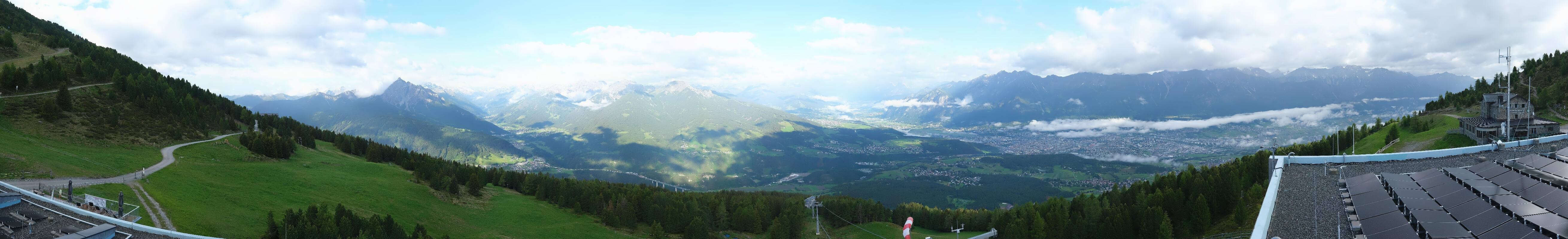 Archiv Foto Webcam Patscherkofel - Blick auf Innsbruck