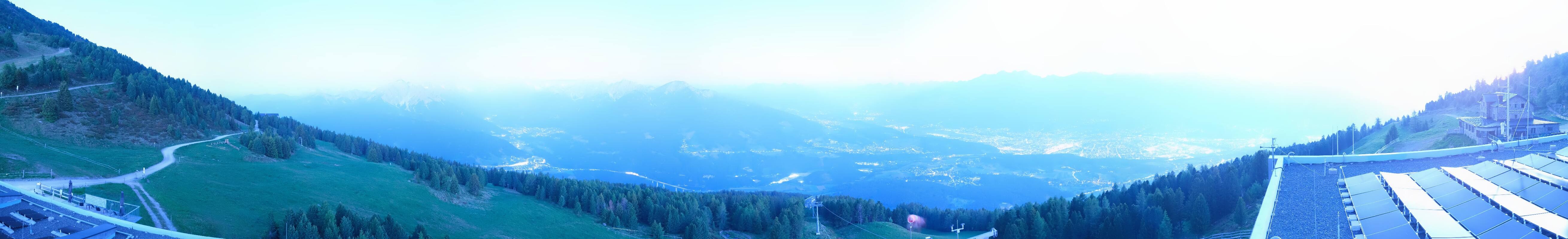 Archiv Foto Webcam Patscherkofel - Blick auf Innsbruck