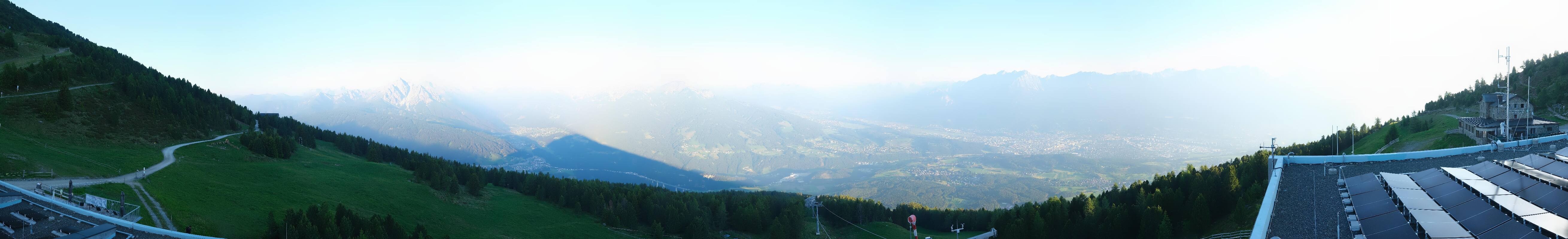 Archiv Foto Webcam Patscherkofel - Blick auf Innsbruck