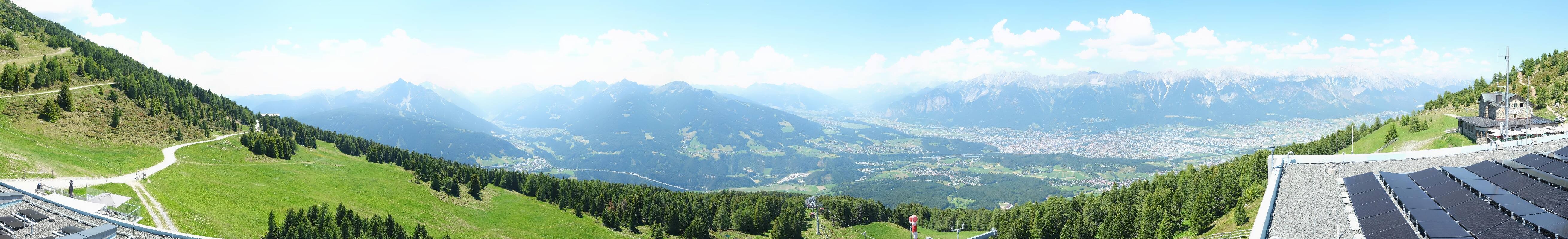 Archiv Foto Webcam Patscherkofel - Blick auf Innsbruck