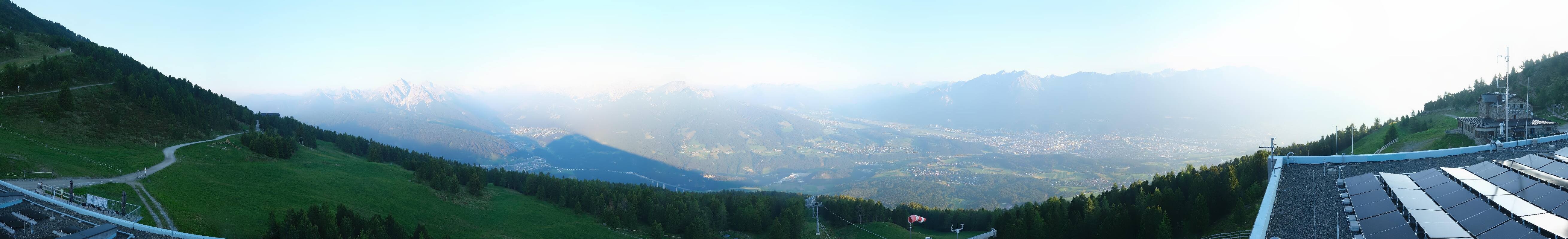 Archiv Foto Webcam Patscherkofel - Blick auf Innsbruck