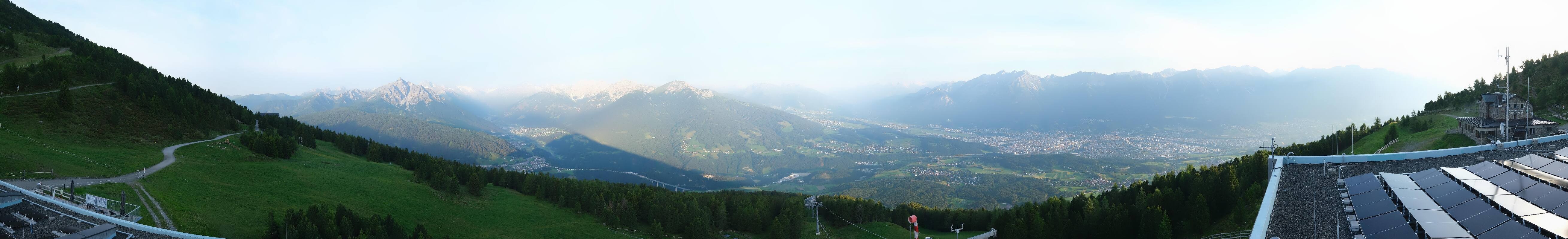 Archiv Foto Webcam Patscherkofel - Blick auf Innsbruck