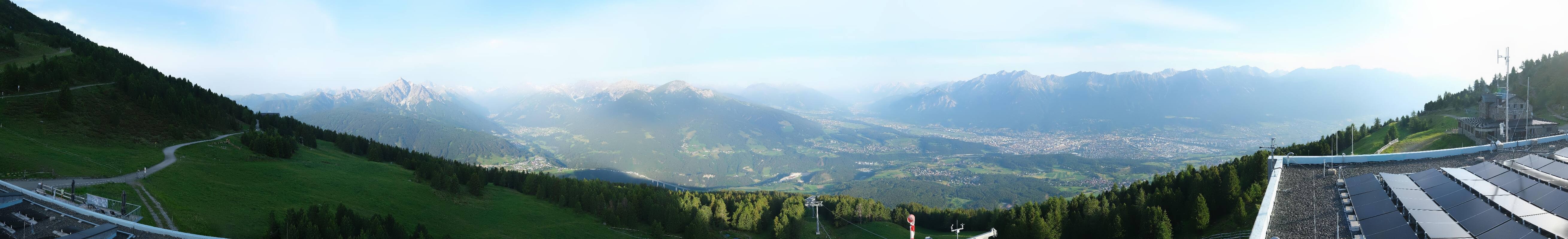 Archiv Foto Webcam Patscherkofel - Blick auf Innsbruck