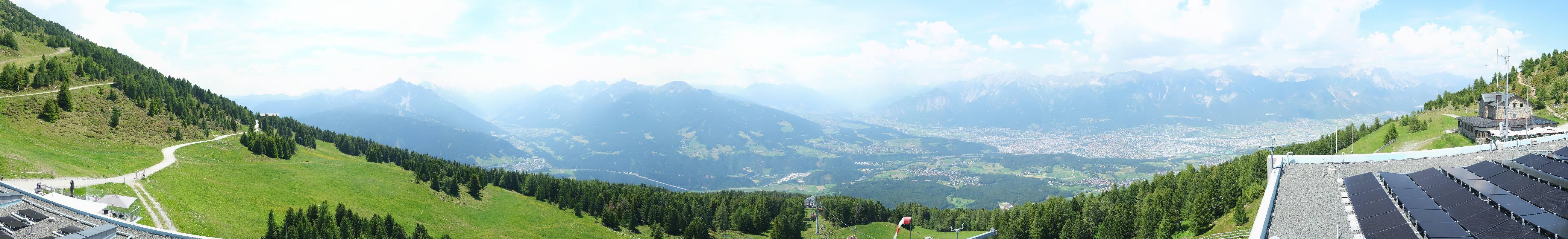 Archiv Foto Webcam Patscherkofel - Blick auf Innsbruck
