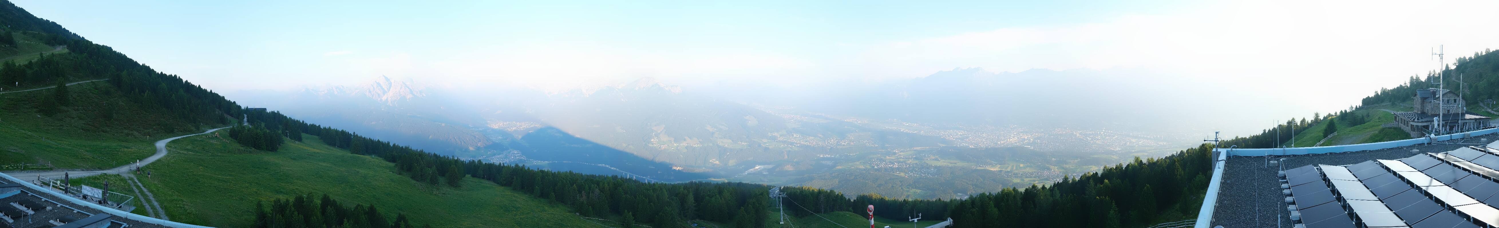 Archiv Foto Webcam Patscherkofel - Blick auf Innsbruck