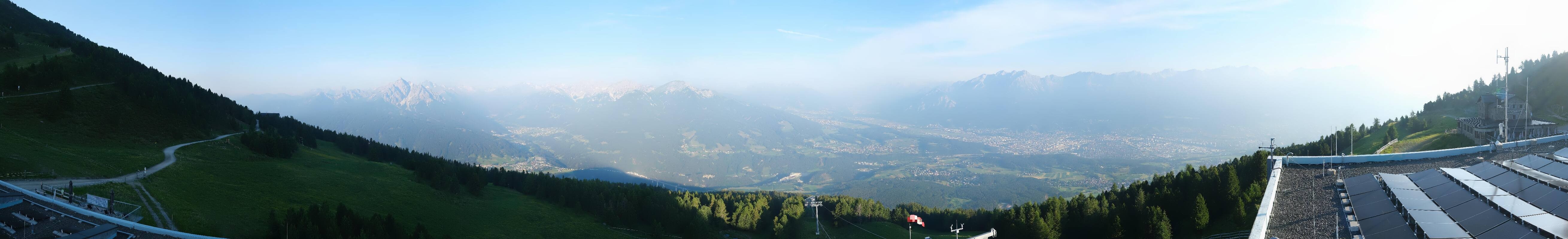 Archiv Foto Webcam Patscherkofel - Blick auf Innsbruck