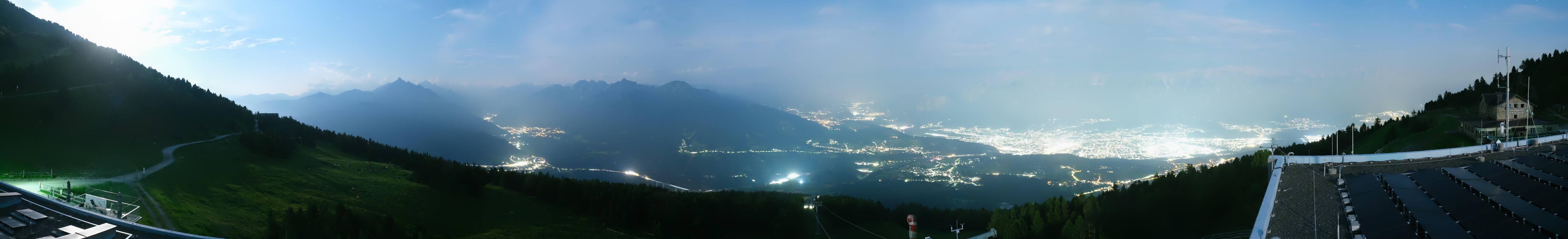 Archiv Foto Webcam Patscherkofel - Blick auf Innsbruck