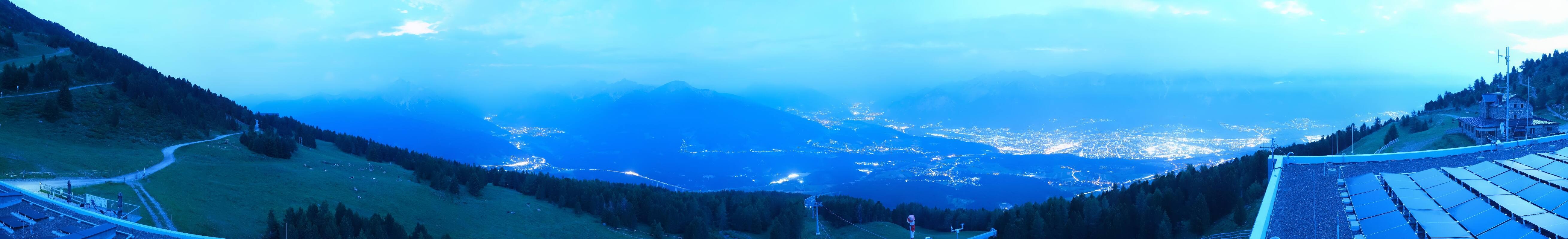 Archiv Foto Webcam Patscherkofel - Blick auf Innsbruck