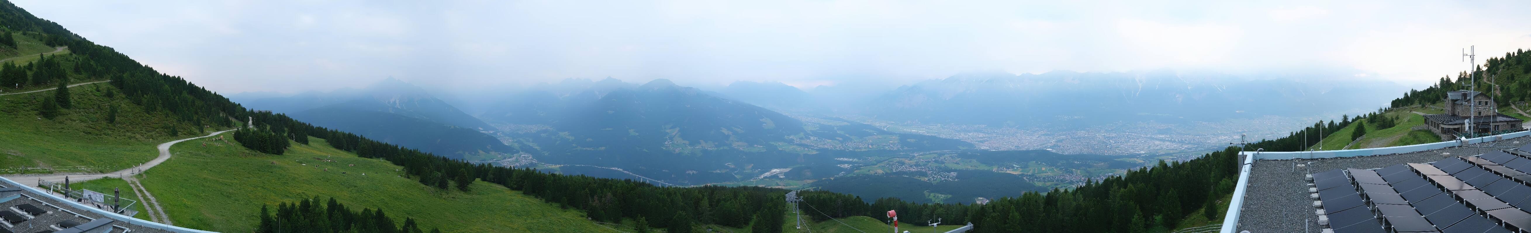 Archiv Foto Webcam Patscherkofel - Blick auf Innsbruck