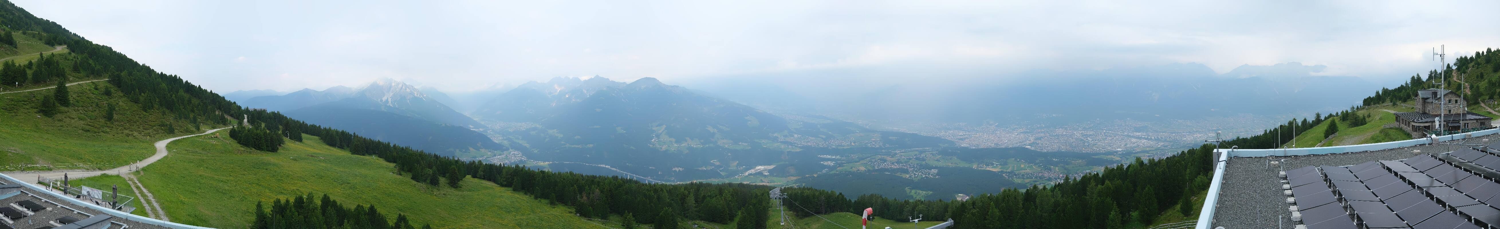 Archiv Foto Webcam Patscherkofel - Blick auf Innsbruck