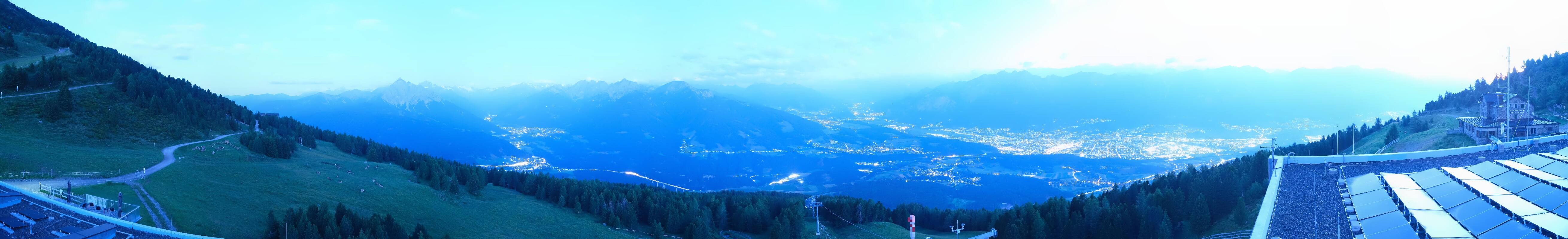 Archiv Foto Webcam Patscherkofel - Blick auf Innsbruck