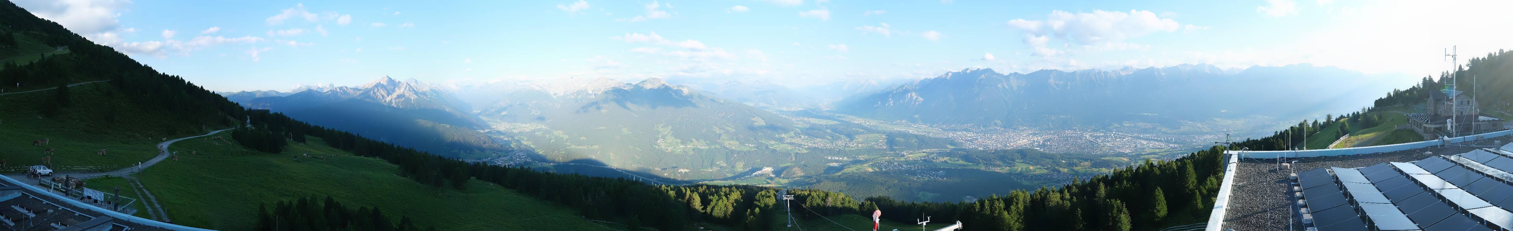 Archiv Foto Webcam Patscherkofel - Blick auf Innsbruck